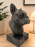 Sort geometrisk fransk bulldog buste